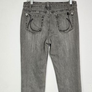 Jeanstar Jeans Grey Lightwash Denim Midrise Embroidered Sz 10 Western Country